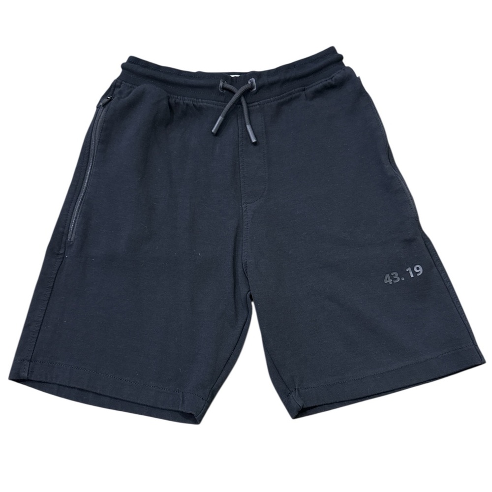 ZARA Kids Black Shorts 7” Inseam Cotton Stretch Zipper Pockets Drawstring 11-12